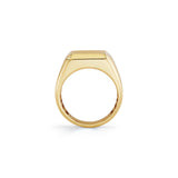 MICHAEL M Men's Mens Block Signet Ring with Pave