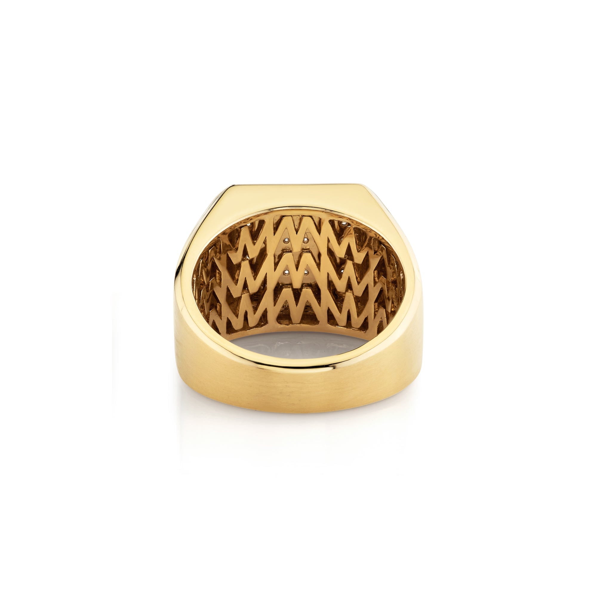MICHAEL M Men's Mens Pinky Signet Ring with Pave