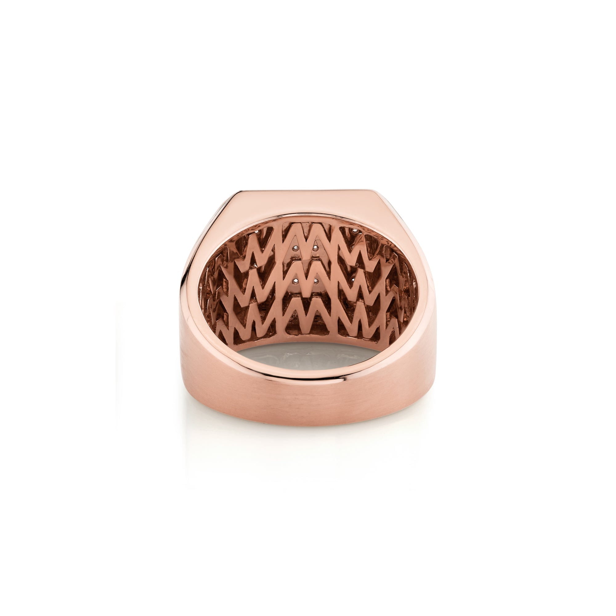 MICHAEL M Men's Mens Pinky Signet Ring with Pave