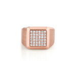 MICHAEL M Men's Mens Pinky Signet Ring with Pave