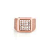 MICHAEL M Men's Mens Pinky Signet Ring with Pave