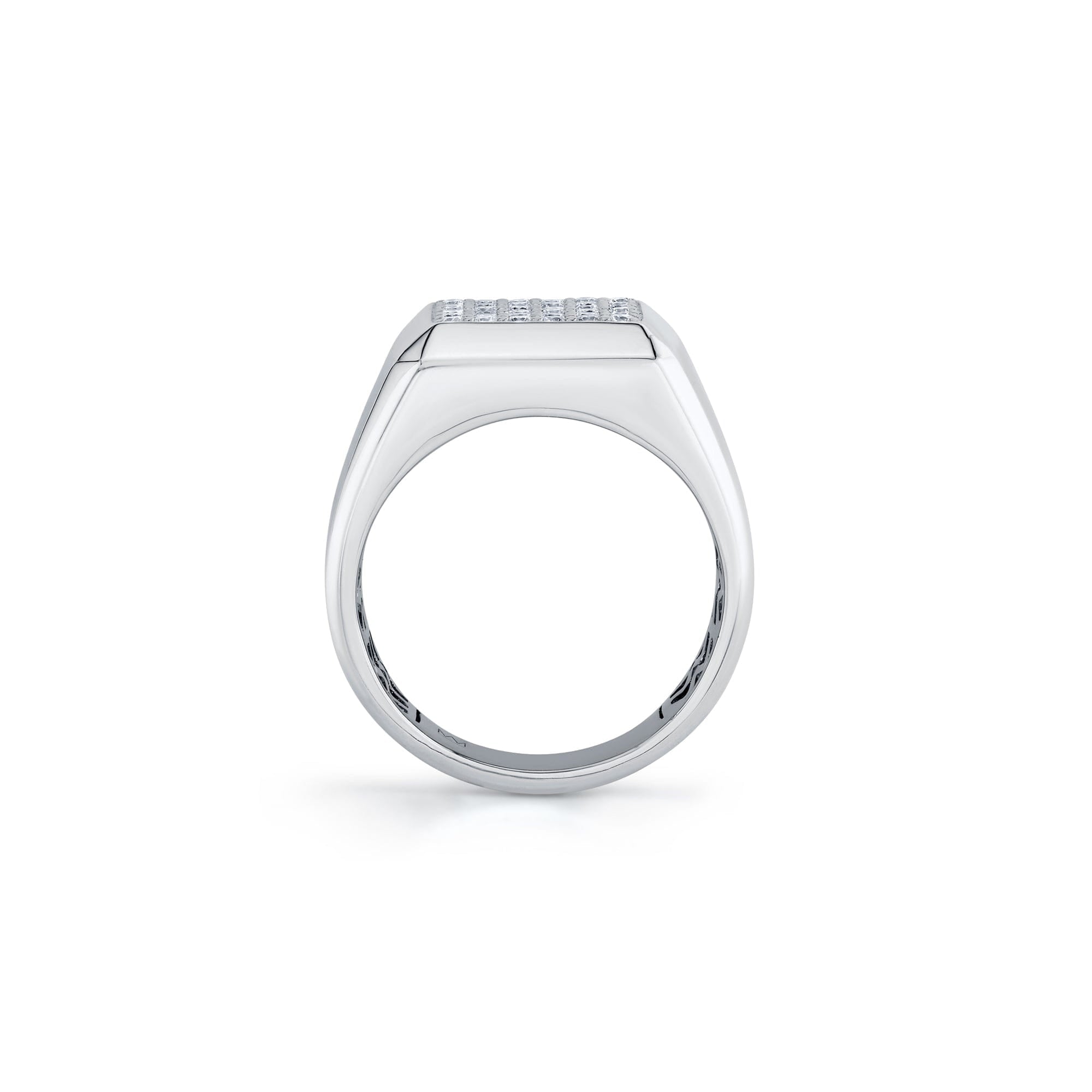 MICHAEL M Men's Mens Pinky Signet Ring with Pave