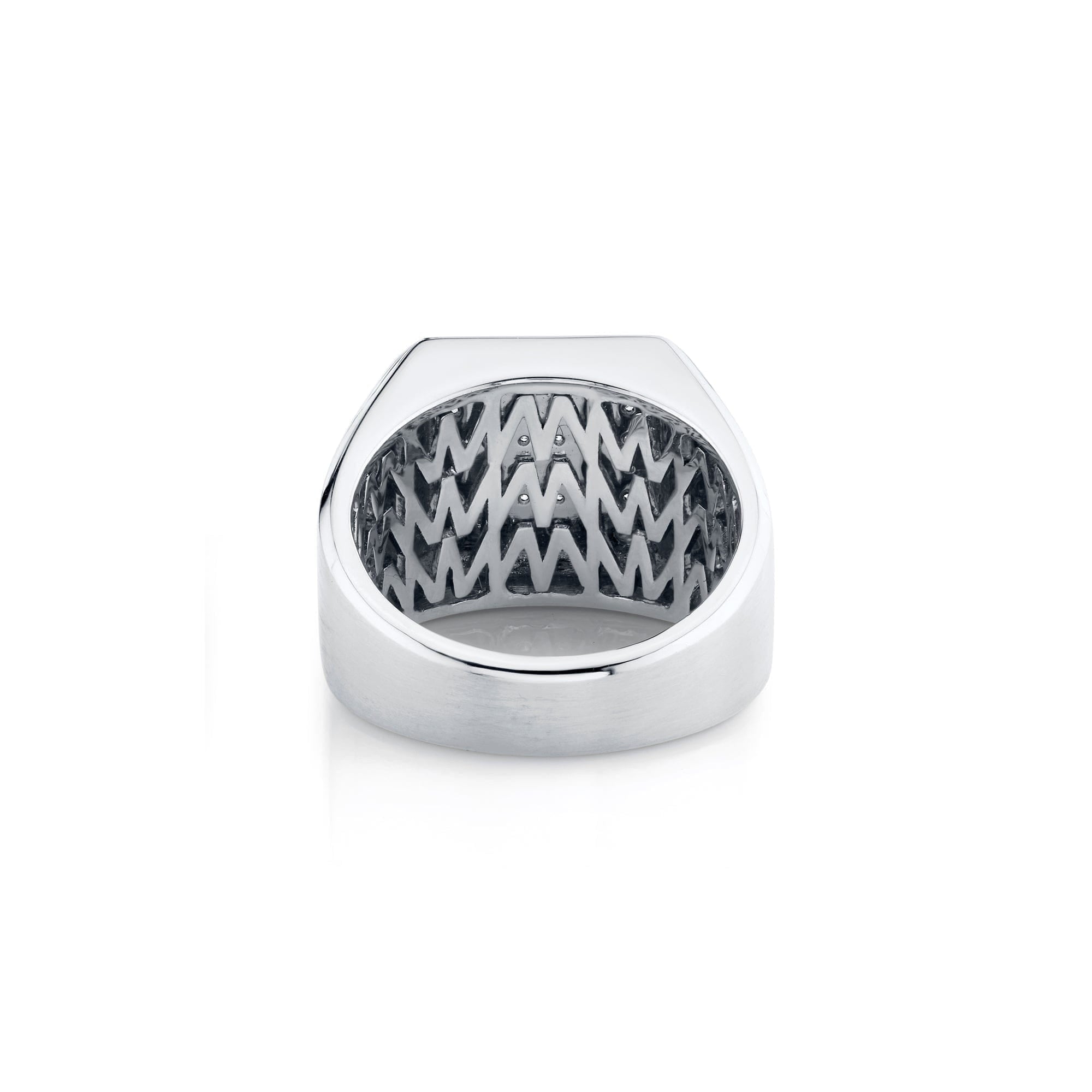 MICHAEL M Men's Mens Pinky Signet Ring with Pave