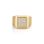 MICHAEL M Men's Mens Pinky Signet Ring with Pave