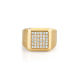 MICHAEL M Men's Mens Pinky Signet Ring with Pave
