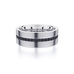 MICHAEL M Men's Titanium / 7 Men's Band MB109 MB109WT