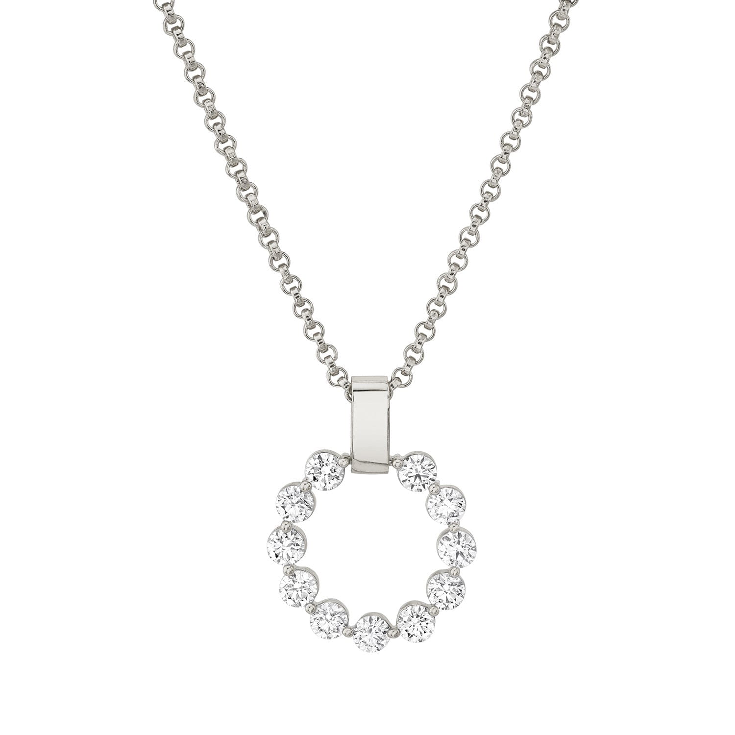 MICHAEL M Necklaces 14K White Gold Large Cloud Pendant P384