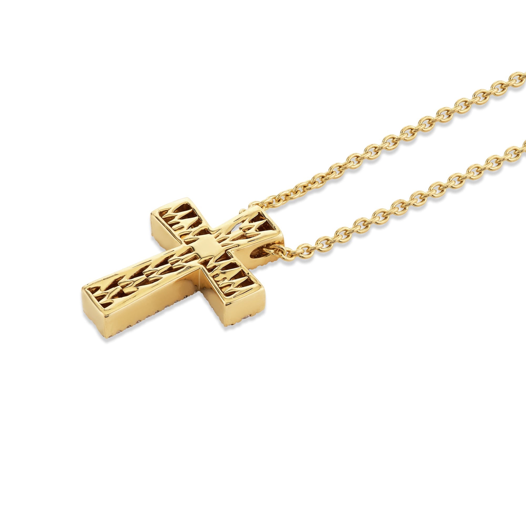 MICHAEL M Necklaces Europa Pave Cross Pendant