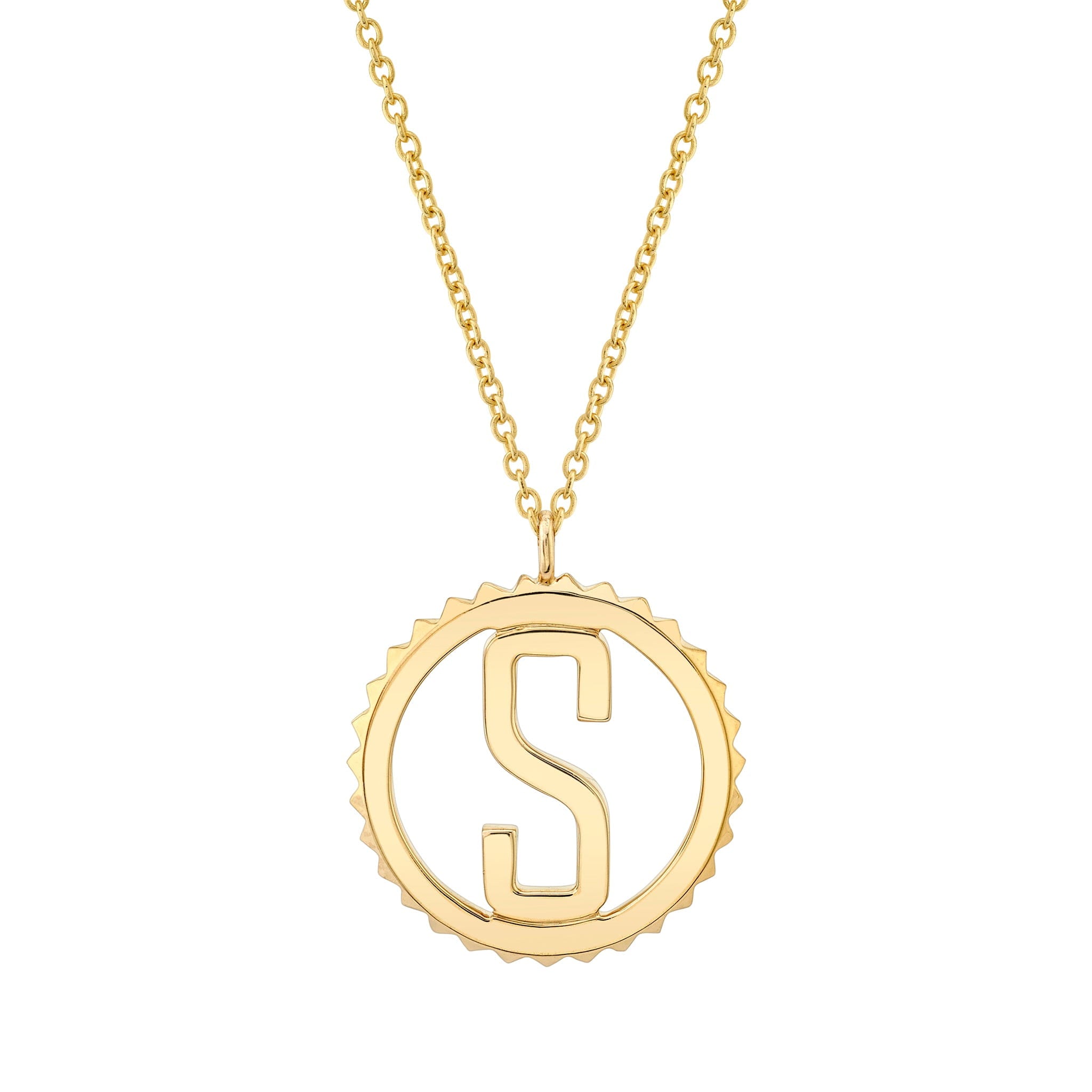 MICHAEL M Necklaces Tetra Initial Medallion