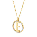 MICHAEL M Necklaces Tetra Pavé Initial Medallion