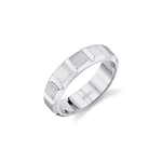 MICHAEL M Rings 14K White Gold Men's Block Band