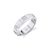 MICHAEL M Rings 14K White Gold Men's Block Band