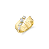 MICHAEL M Rings 18K Yellow Gold / 4 Montage Diamond Split Band B550