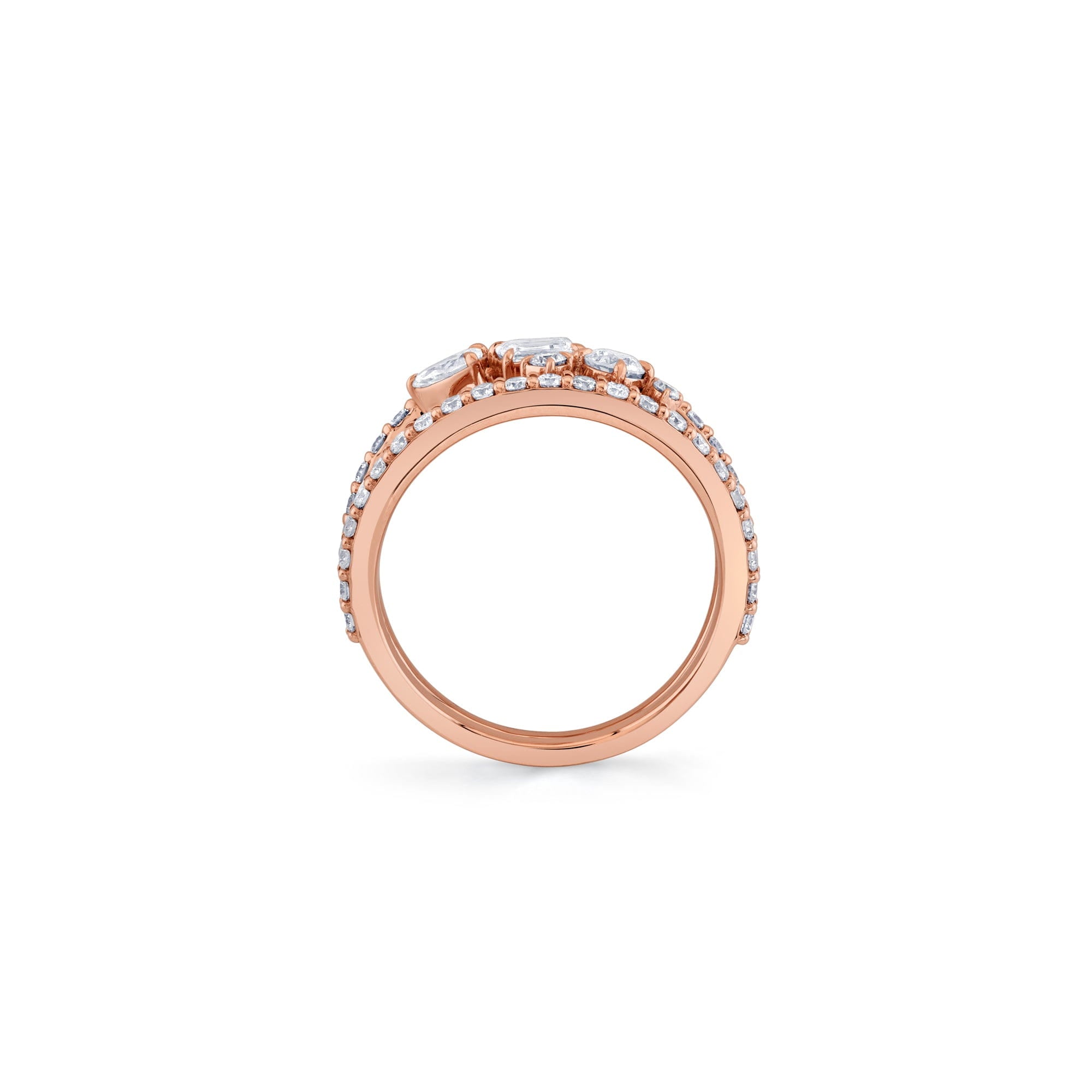 MICHAEL M Rings Montage Diamond Row Tension Band