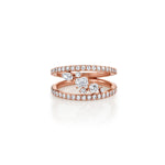 MICHAEL M Rings Montage Diamond Row Tension Band