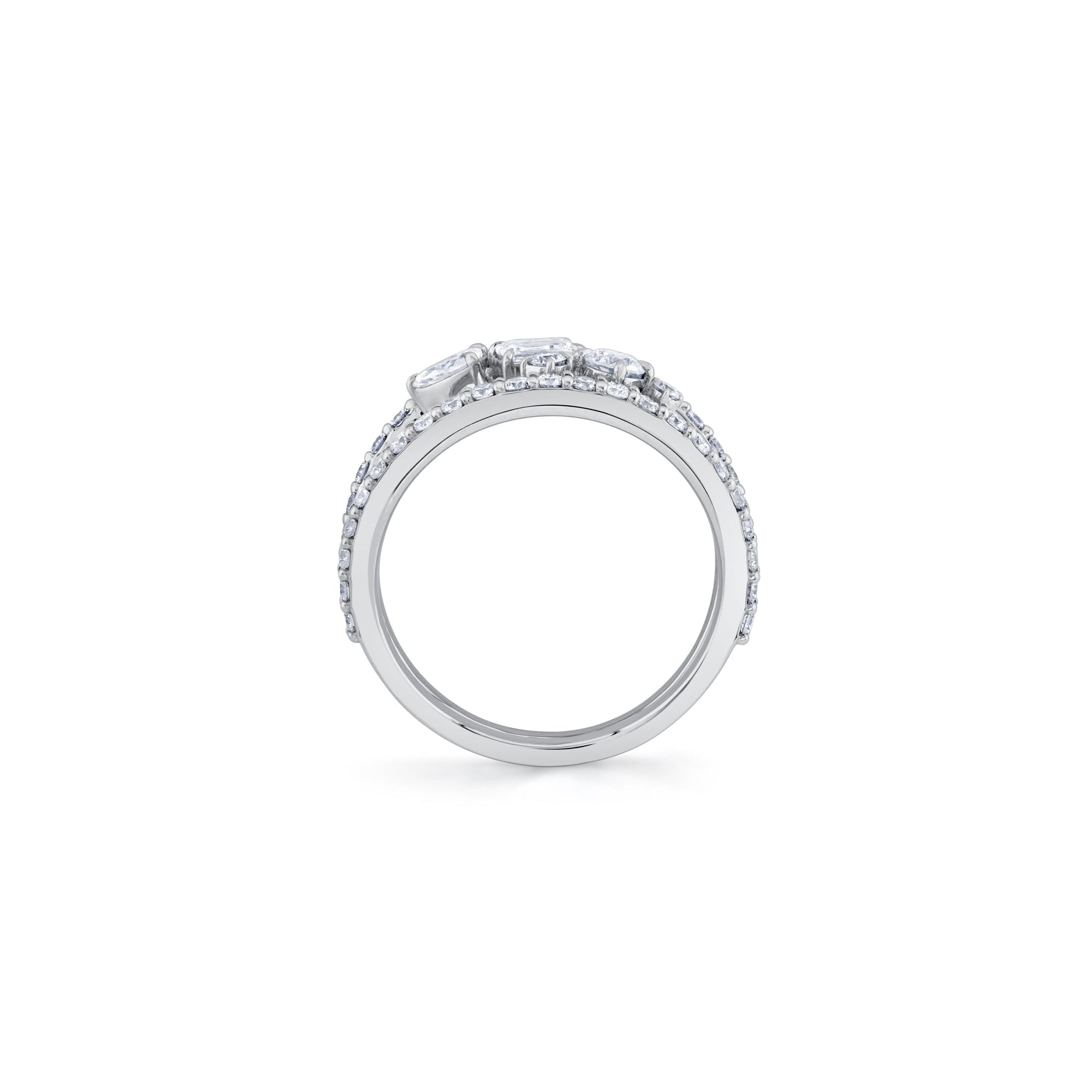 MICHAEL M Rings Montage Diamond Row Tension Band