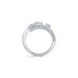 MICHAEL M Rings Montage Pave Knife Edge Bypass Ring