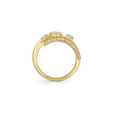 MICHAEL M Rings Montage Pave Knife Edge Bypass Ring