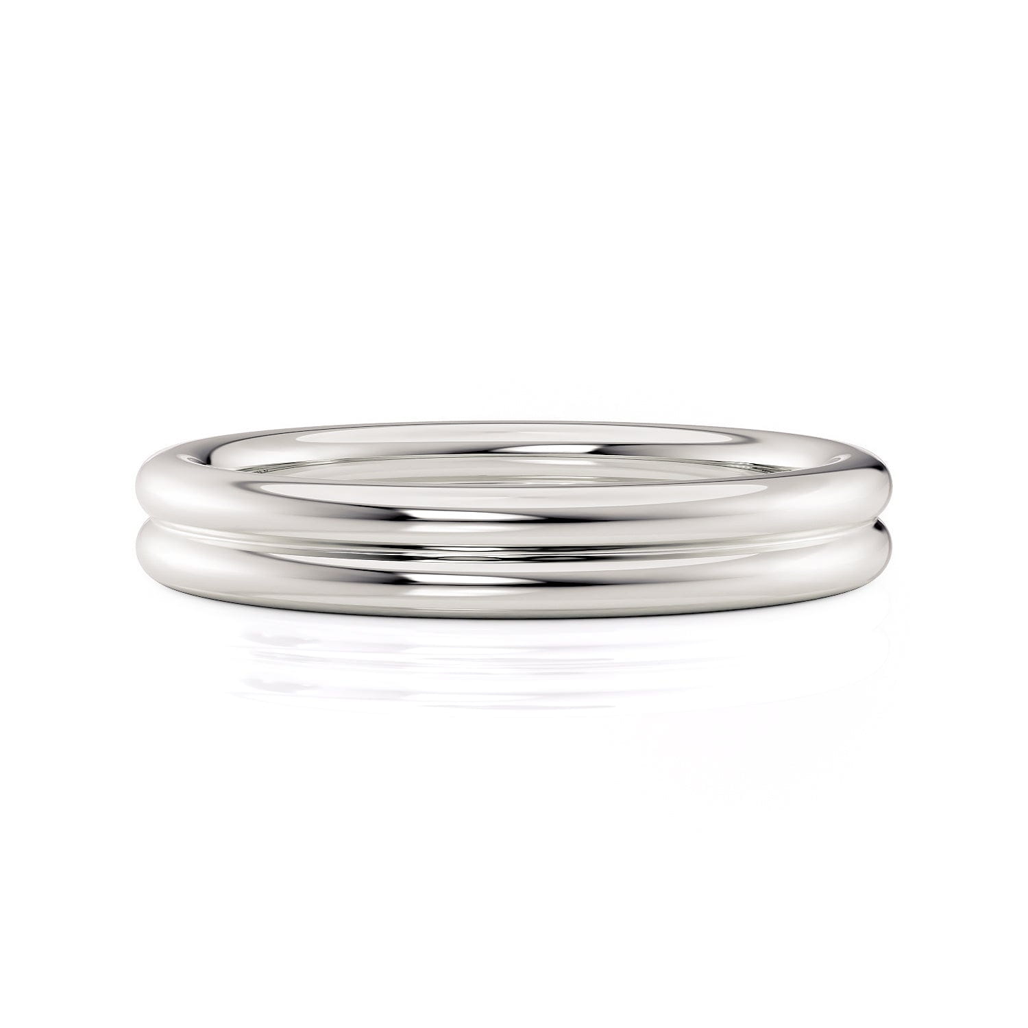 MICHAEL M Wedding Bands 18K White Gold Wedding Band R819B