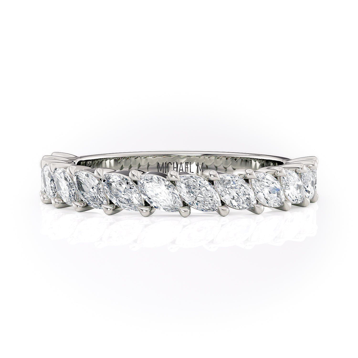 MICHAEL M Wedding Bands Platinum Wedding Band R827B