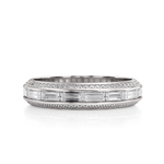 MICHAEL M Wedding Bands Platinum Wedding Band R835B