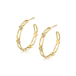 MICHAEL M Earrings 14K Yellow Gold Connection Hoop Yellow Gold ER358