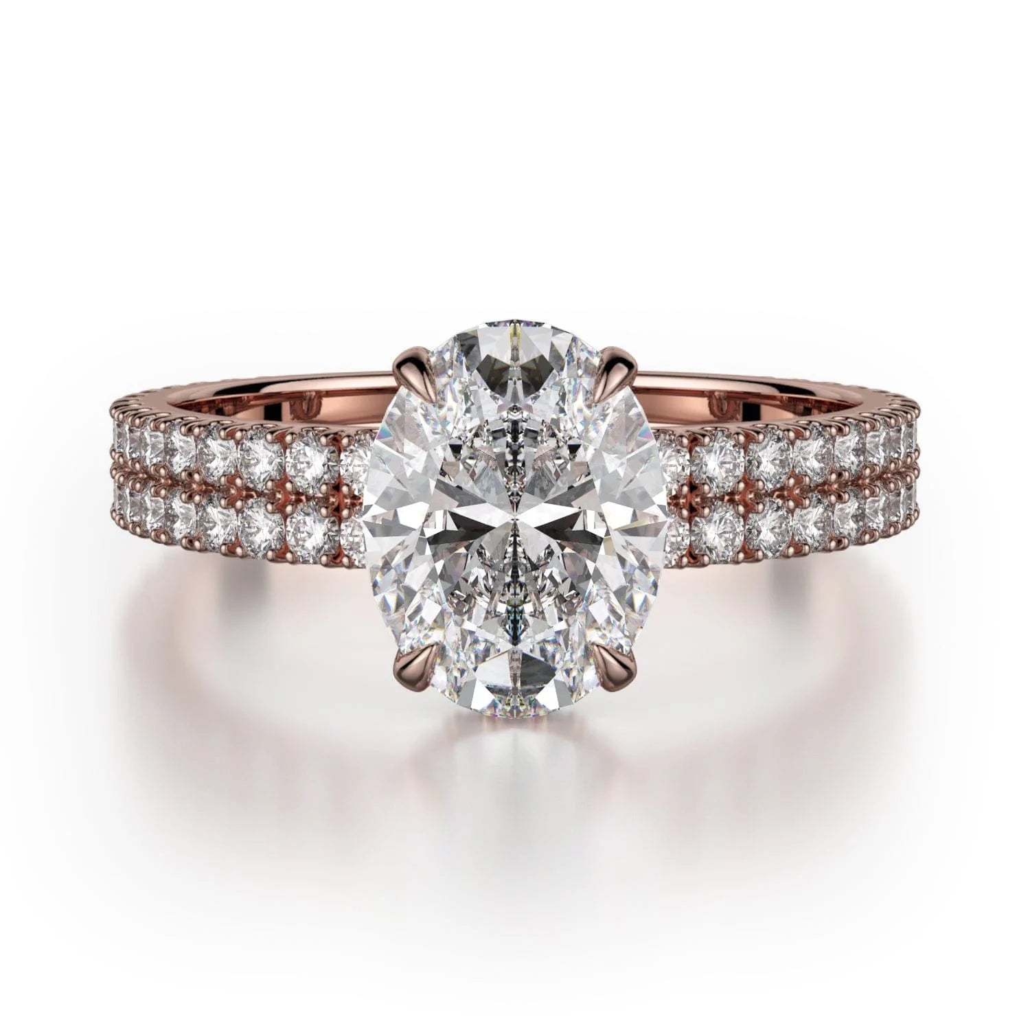 MICHAEL M Engagement Rings 18K Rose Gold Crown R746-2 R746-2RG