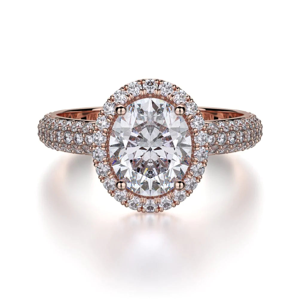 MICHAEL M Engagement Rings 18K Rose Gold Defined R730-2 R730-2RG
