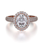 MICHAEL M Engagement Rings 18K Rose Gold Defined R730-2 R730-2RG