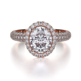 MICHAEL M Engagement Rings 18K Rose Gold Defined R730-2 R730-2RG