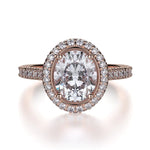 MICHAEL M Engagement Rings 18K Rose Gold Defined R737-2OV R737-2OVRG