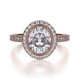MICHAEL M Engagement Rings 18K Rose Gold Defined R737-2OV R737-2OVRG