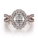 MICHAEL M Engagement Rings 18K Rose Gold Love R454-2 R454-2RG