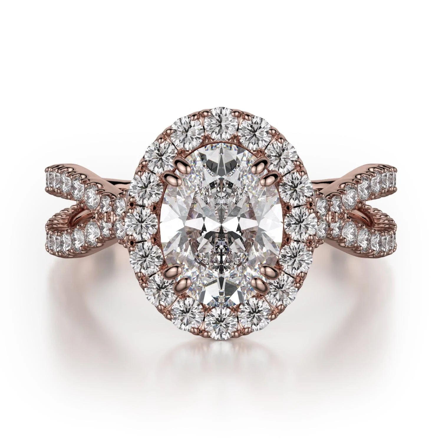 MICHAEL M Engagement Rings 18K Rose Gold Love R454-2 R454-2RG