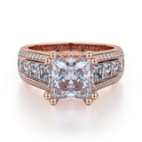 MICHAEL M Engagement Rings 18K Rose Gold Princess R401-2 R401-2RG