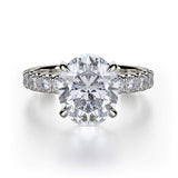 MICHAEL M Engagement Rings 18K White Gold Crown R731-3 R731-3WG