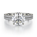 MICHAEL M Engagement Rings 18K White Gold Crown R747-2 R747-2WG