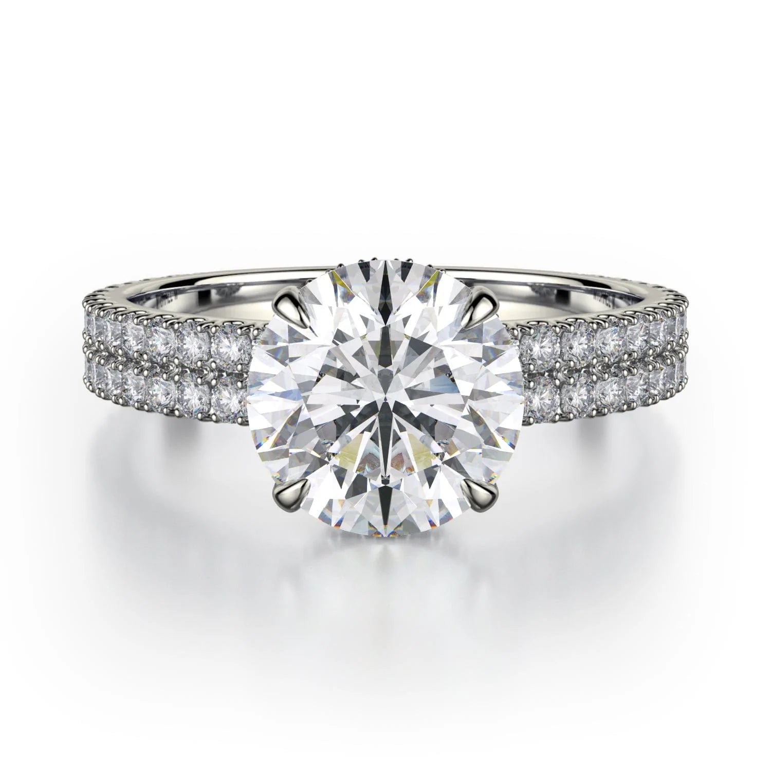 MICHAEL M Engagement Rings 18K White Gold Crown R747-2 R747-2WG
