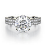 MICHAEL M Engagement Rings 18K White Gold Crown R747-2 R747-2WG