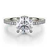 MICHAEL M Engagement Rings 18K White Gold Crown R749-1.5 R749-1.5WG