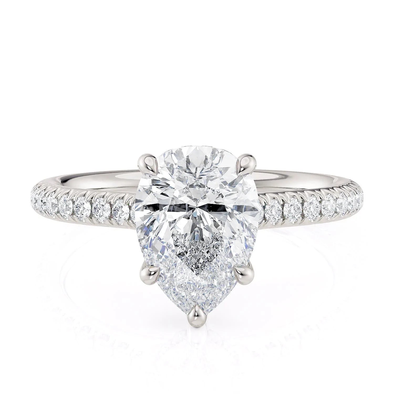 MICHAEL M Engagement Rings 18K White Gold Crown R798-2 R798-2