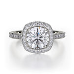 MICHAEL M Engagement Rings 18K White Gold Defined R737-2 R737-2WG