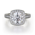 MICHAEL M Engagement Rings 18K White Gold Love R378-2 R378-2WG