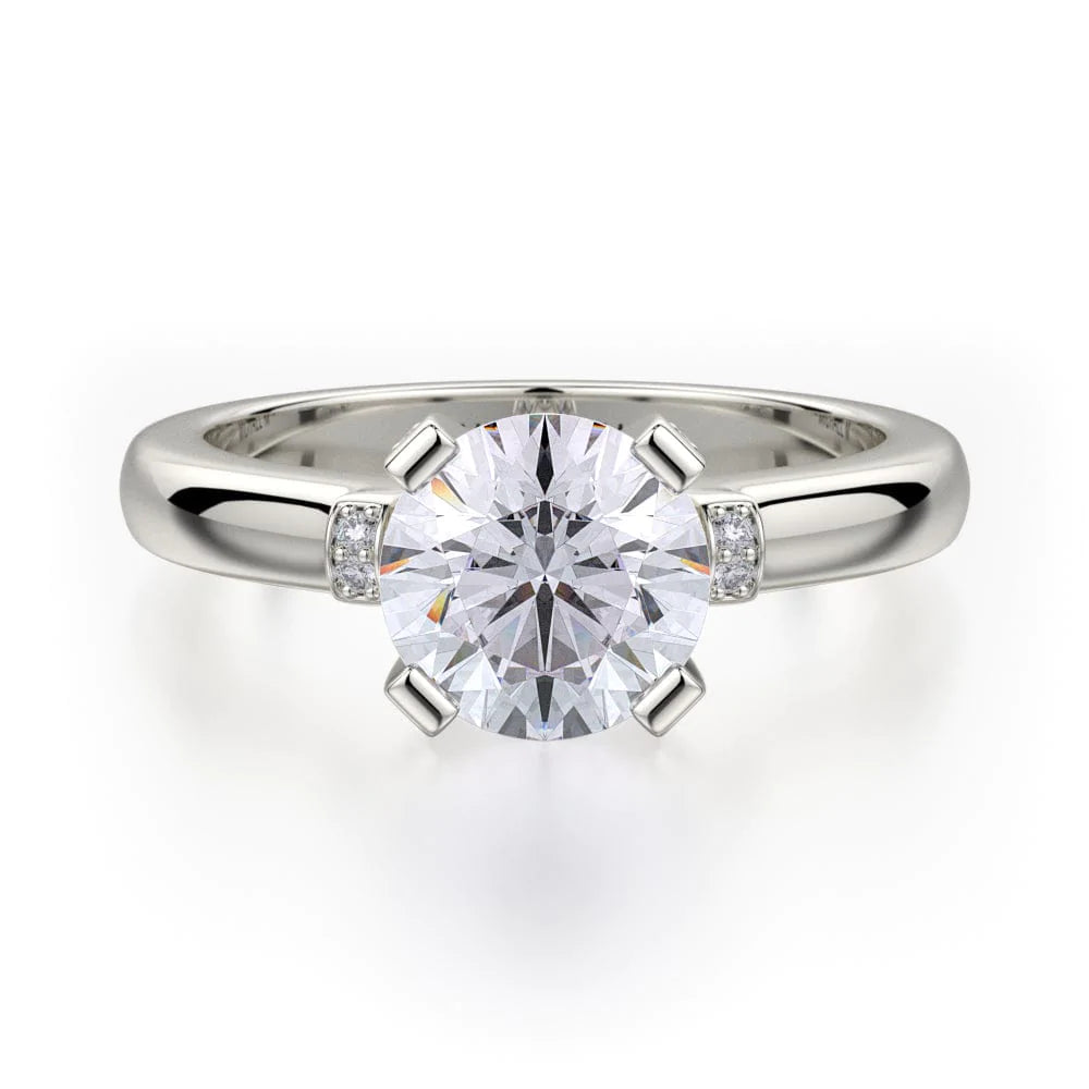 MICHAEL M Engagement Rings 18K White Gold Love R516-1 R516-1WG