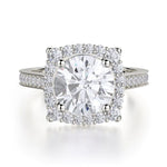 MICHAEL M Engagement Rings 18K White Gold Love R696-2 R696-2WG