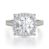 MICHAEL M Engagement Rings 18K White Gold Love R696-2 R696-2WG