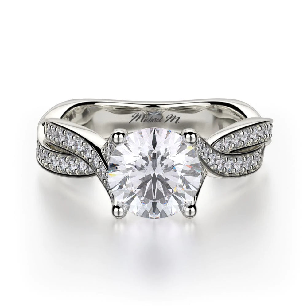 MICHAEL M Engagement Rings 18K White Gold Love R709-1.25 R709-1.25WG