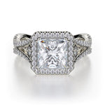 MICHAEL M Engagement Rings 18K White Gold Monaco R635-2 R635-2WG