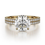 MICHAEL M Engagement Rings 18K Yellow Gold Crown R747-2 R747-2YG