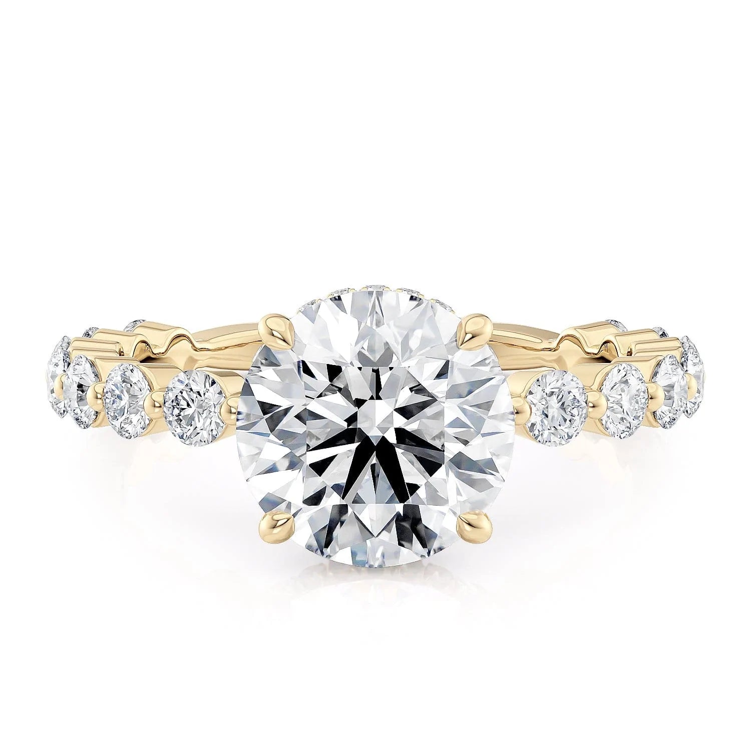 MICHAEL M Engagement Rings 18K Yellow Gold Crown R790-2